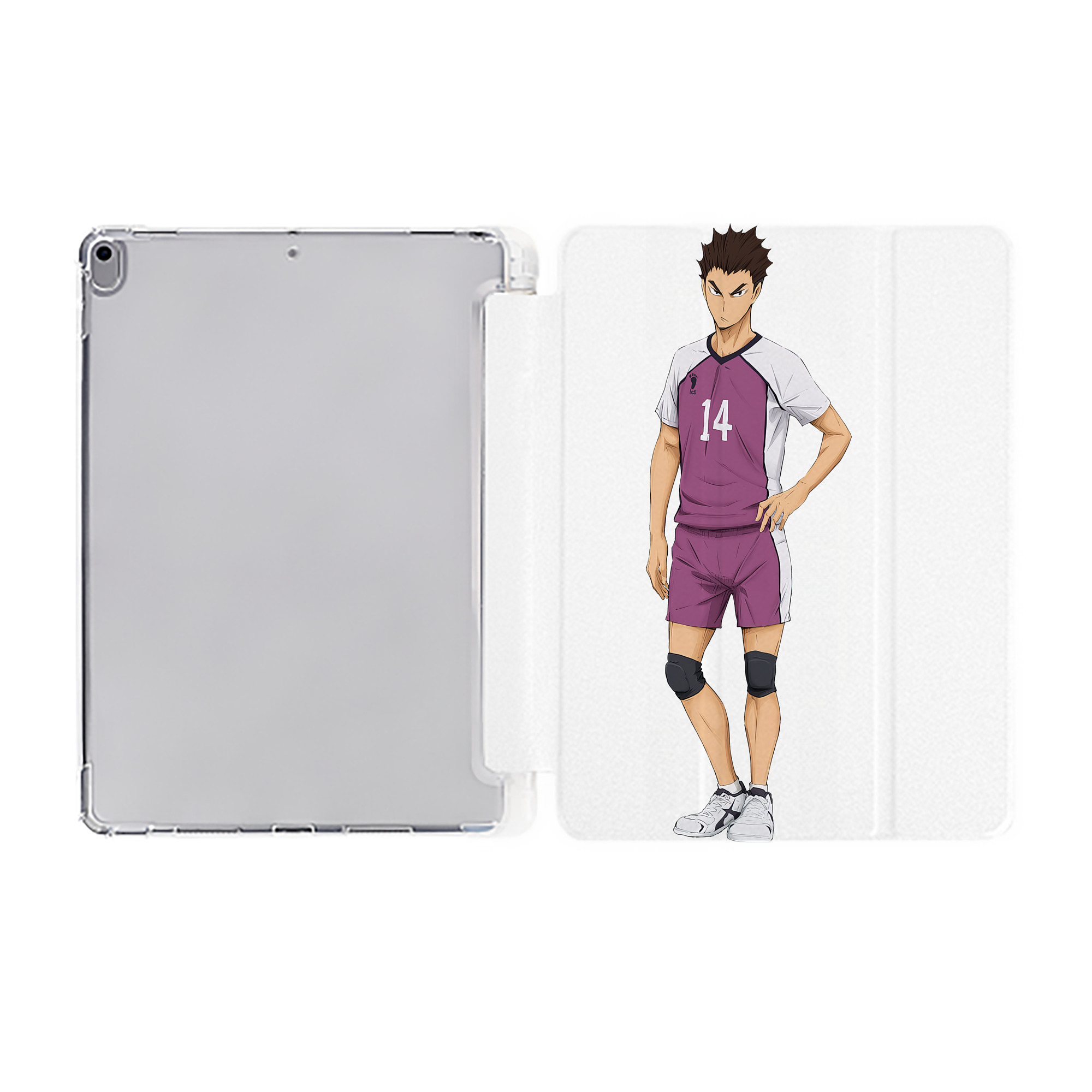 （画像用） ハイキュー!! Haikyu!! IPad ケース ペン収納付き 三つ折りスタンド PUレザー×シリコン 対応機種9.5/10.5/10.9インチ